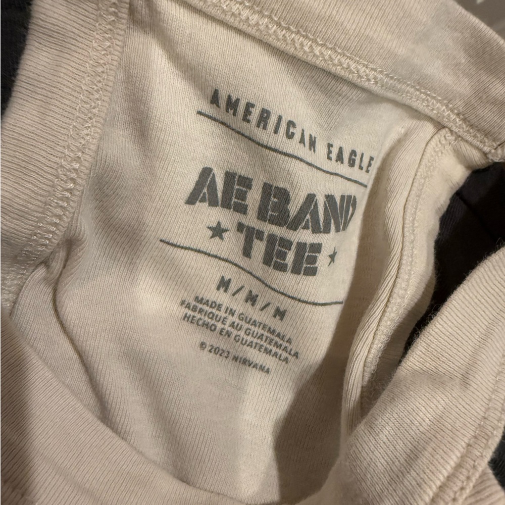 American Eagle Outfitters Beige Tank NIRVANA Kurt Cobain size M Never worn - Picture 6 of 7
